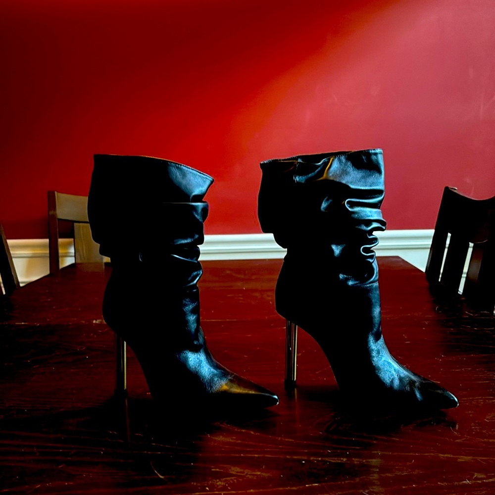 Schutz Ashlee pin heel bootie in black.  Size 7.  Worn once.  Dust bag included.